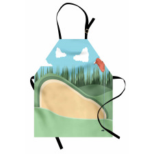 Sand Grassy Field Apron