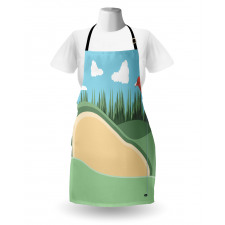 Sand Grassy Field Apron