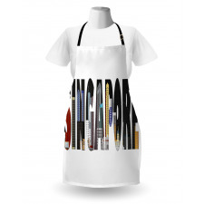 City Skyline in Lettering Apron