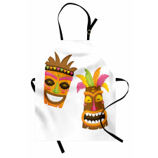 Exotic Colorful Hawaii Masks Apron