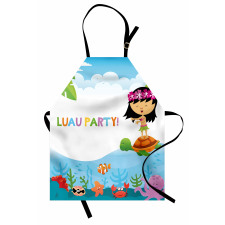 Hula Girl on a Turtle Apron