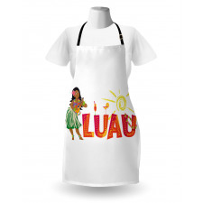 Hula Dancer with a Ukulele Apron