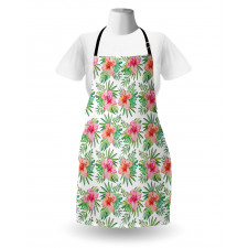 Hibiscus Monstera Palm Leaves Apron