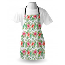 Hibiscus Monstera Palm Leaves Apron