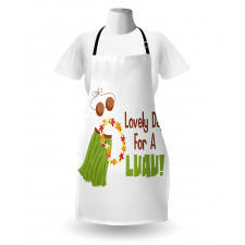 Day for a Luau Wording Ethnic Apron