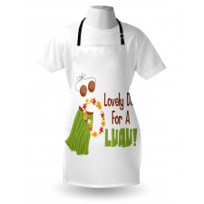 Day for a Luau Wording Ethnic Apron