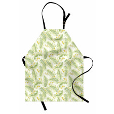 Botanical Plumeria Palm Leaves Apron