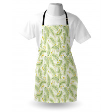 Botanical Plumeria Palm Leaves Apron