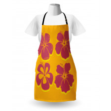 Hibiscus Flower Silhouettes Apron