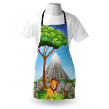 Animals Volcano Apron