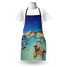 Beach and Clear Ocean Apron