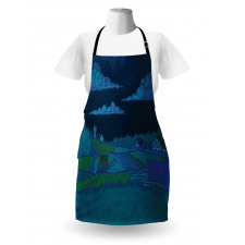 Night Countryside Art Apron