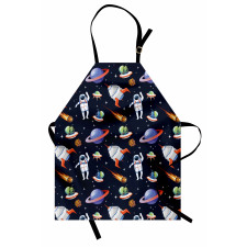 Galaxy Asteroid UFO Astronaut Apron