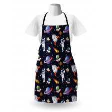 Galaxy Asteroid UFO Astronaut Apron