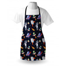 Galaxy Asteroid UFO Astronaut Apron