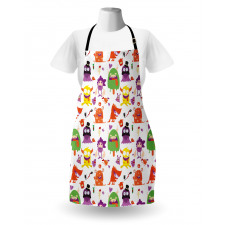 Monsters Animal Funny Cartoon Apron