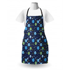 Hand Drawn Flying Elements Apron