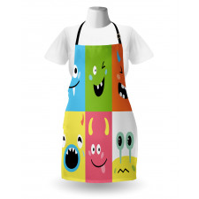 Colorful Blocks Emoticon Apron