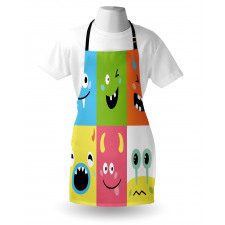 Colorful Blocks Emoticon Apron