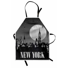 Grunge Nighttime City Apron