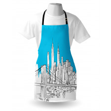 Pencil Drawn Brooklyn Apron