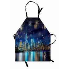 New Year Night Fireworks Apron