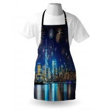 New Year Night Fireworks Apron