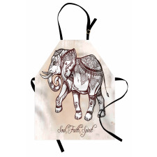 Boho Ethnic Elephant Apron