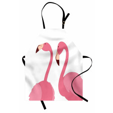 Exotic Pink Birds Animals Apron