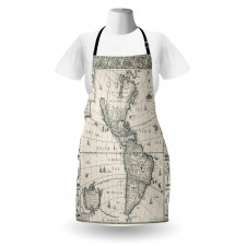 Retro Old America Map Apron