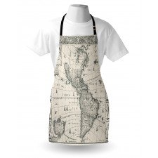 Haritalar Mutfak Önlüğü Antik Amerika Haritası