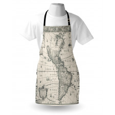 Retro Old America Map Apron