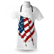 Ülkeler ve Şehirler Mutfak Önlüğü ABD Stili Bayraklı Desen