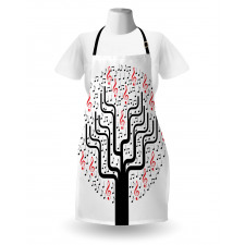 Round Geometric Tree Apron