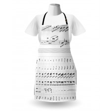 Detailed Musical Motifs Apron