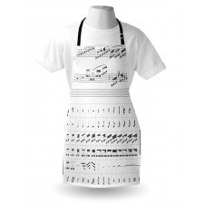 Detailed Musical Motifs Apron