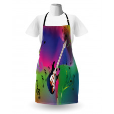 Guitar on Colorful Back Apron