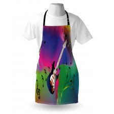 Guitar on Colorful Back Apron