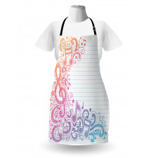 Hand Drawn Swirls Stars Apron