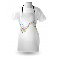 Colorful Wave Banner Apron