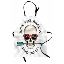 Hipster Skull Pop Art Apron