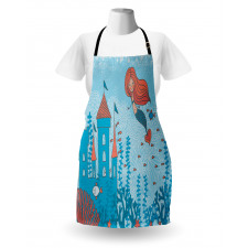 Cartoon Castle Corals Apron