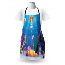 Cartoon Mermaid Fish Apron