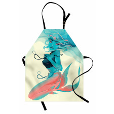 Gothic Mermaid Portrait Apron