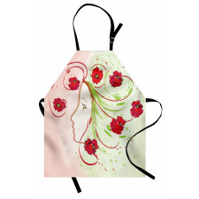 Watercolor Poppy Apron