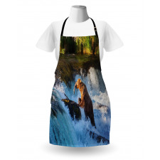 Alaska Waterfall Wildlfie Apron