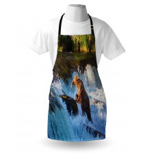 Alaska Waterfall Wildlfie Apron