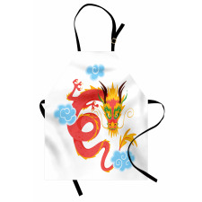 Swirling Clouds Angry Dragon Apron