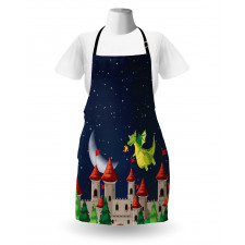 Castle and Flying Dragon Apron