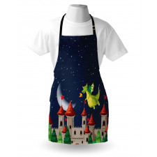 Castle and Flying Dragon Apron